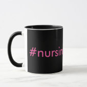 #nursingProblemen zwart-roze Mok (Links)