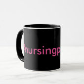 #nursingProblemen zwart-roze Mok (Voorkant links)