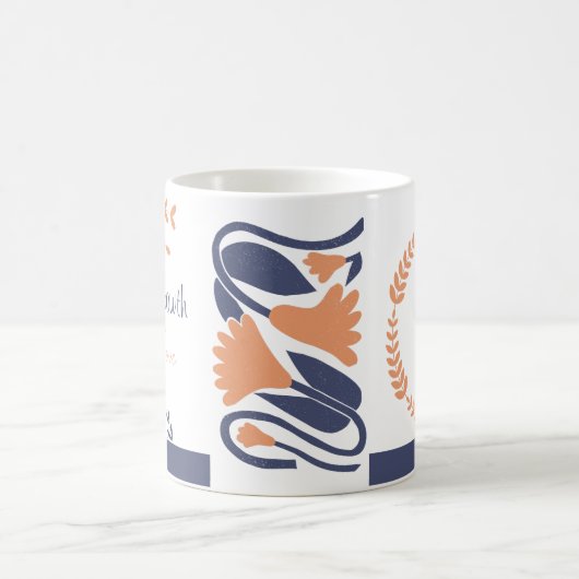 Nurture & Bloom: gepersonaliseerd monogram Koffiemok (Center)