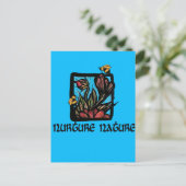 Nurture Nature Bee and Flowers                     Briefkaart (Staand voorkant)