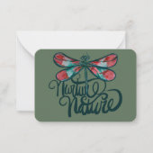 Nurture Natuur Dragonfly Art Earth Day Notitiekaartje (Voorkant)