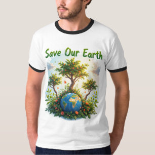 Nurture Our Planet: een oproep om de Natuur te bes T-shirt