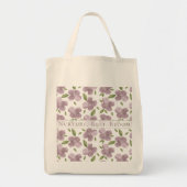 Nurture Rest Bloom Paarse Tote Bag (Voorkant)