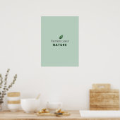 Nurture Your Nature Minimaal Motiverend Poster (Keuken)