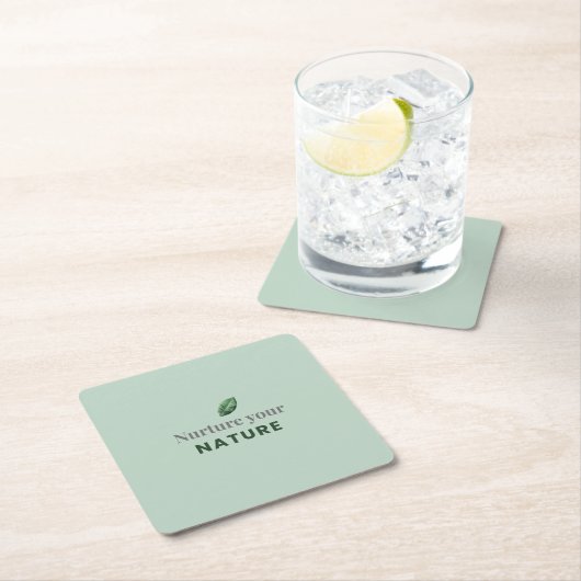 Nurture Your Nature Minimal Motivational Coaster Kartonnen Onderzetters (Insitu)