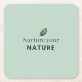 Nurture Your Nature Minimal Motivational Coaster Kartonnen Onderzetters