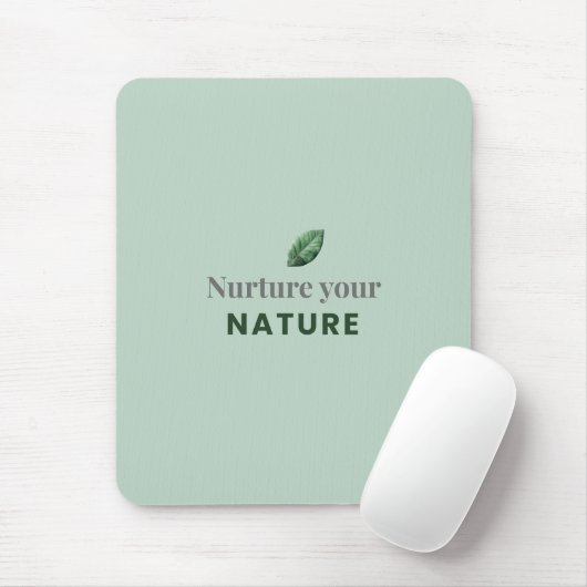 Nurture Your Nature Minimal Motivational Mouse Pad Muismat (Met muis)