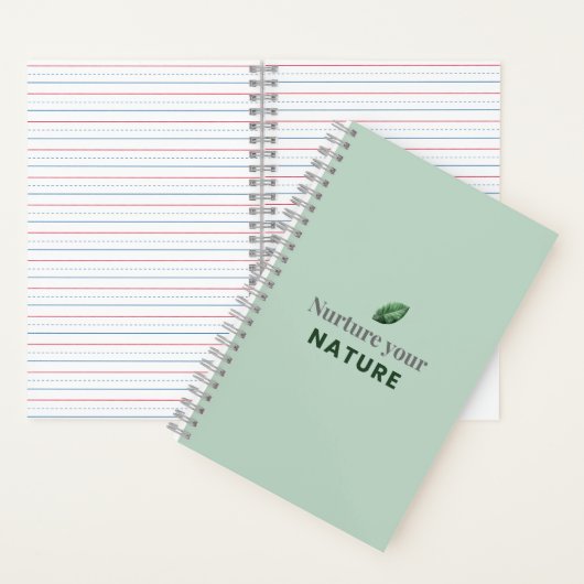 Nurture Your Nature Minimal Motivational Notebook Notitieboek (Binnen)