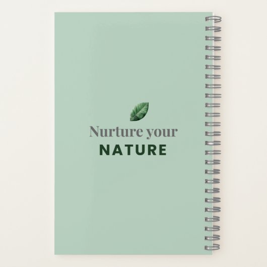 Nurture Your Nature Minimal Motivational Notebook Notitieboek (Achterkant)