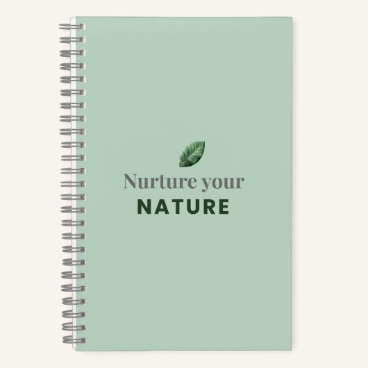 Nurture Your Nature Minimal Motivational Notebook Notitieboek (Voorkant)