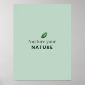Nurture Your Nature Minimal Motivational Poster (Voorkant)