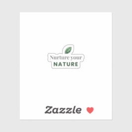 Nurture Your Nature Minimal Motivational Sticker