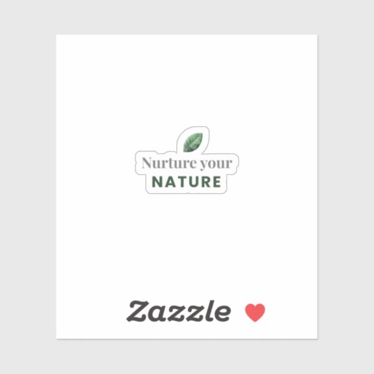 Nurture Your Nature Minimal Motivational Sticker (Vel)