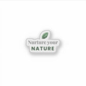 Nurture Your Nature Minimal Motivational Sticker (Voorkant)