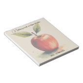 Nurturing Minds Waterverf Apple Teacher Gift Notitieblok (Schuin)