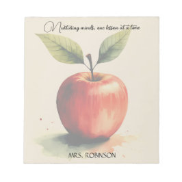 Nurturing Minds Waterverf Apple Teacher Gift Notitieblok