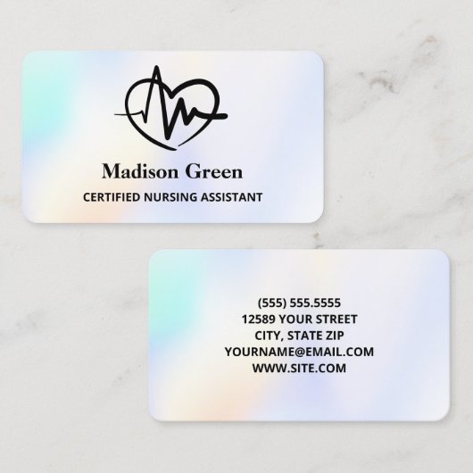 Nurzing Assistant CNA Visitekaartje (Voorkant / Achterkant)