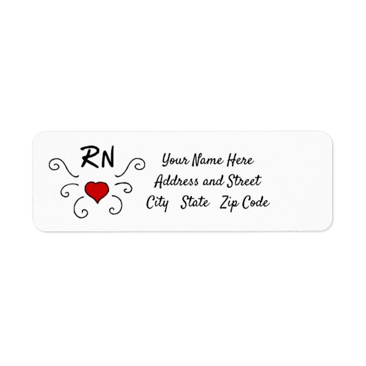 Nurzing LPN RN Love Tattoo Etiket (Voorkant)