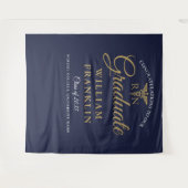 Nurzing Navy Blue Gold Afstuderen Foto achtergrond Wandkleed (Voorkant (horizontaal))