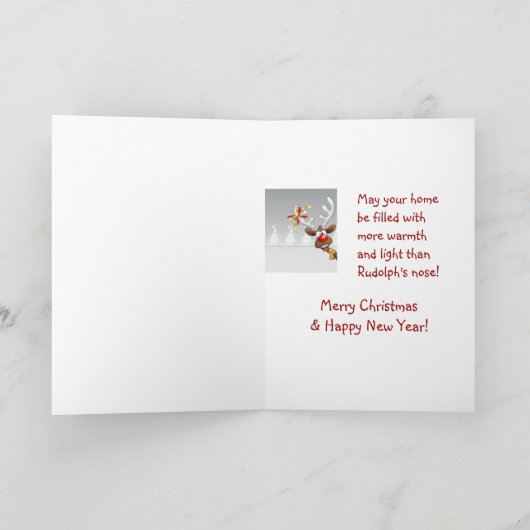 Nus Humor Reindeer, Snowflakes Doctor Holiday Feestdagen Kaart (Binnen)