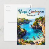 Nusa Ceningan Indonesië Briefkaart (Voorkant / Achterkant)