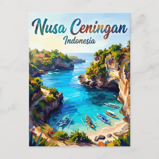 Nusa Ceningan Indonesië Briefkaart (Voorkant)