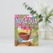 Nusa Dua Indonesië reisposter Briefkaart (Staand voorkant)