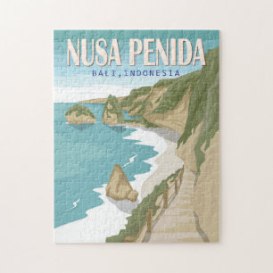 Nusa Penida Beach Bali Indonesia Vintage Legpuzzel