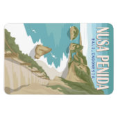 Nusa Penida Beach Bali Indonesia Vintage Magneet (Horizontaal)