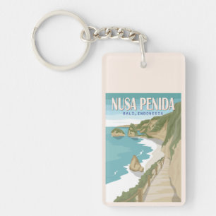 Nusa Penida Beach Bali Indonesia Vintage Sleutelhanger