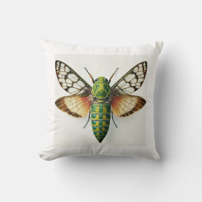 Nusalala Insect 120924IREF233 - Watercolor Kussen (Voorkant)