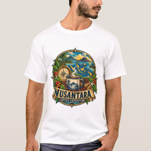 Nusantara Coffee Expedition Vintage Indonesische K T-shirt