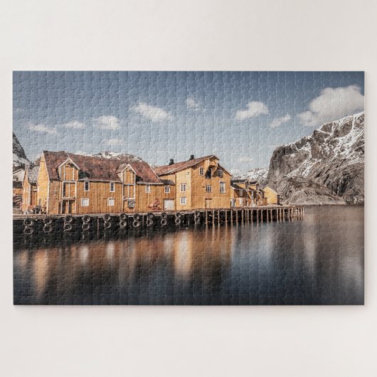 Nusfjord Village Lofoten Noorwegen Legpuzzel (Horizontaal)