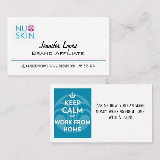 NuSkin Visitekaartje (Voorkant / Achterkant)