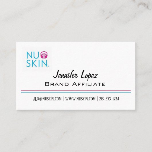 NuSkin Visitekaartje (Voorkant)