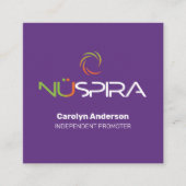 NuSpira Paarse Visitekaartje (Voorkant)