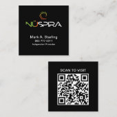 NuSpira QR Code Vierkant Visitekaartje (Voorkant / Achterkant)