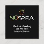NuSpira QR Code Vierkant Visitekaartje (Voorkant)