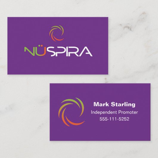 NuSpira Visitekaartje (Voorkant / Achterkant)