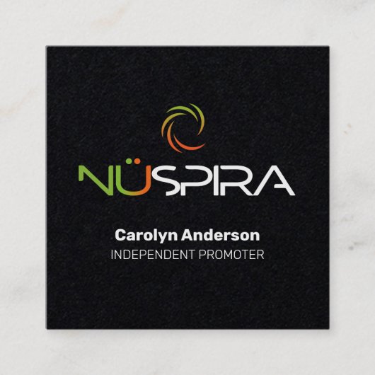 NuSpira zwart Visitekaartje (Voorkant)