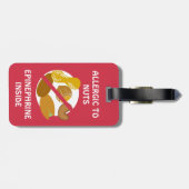 Nut Alert Bumble Bee Label Bagagelabel (Achterkant horizontaal)