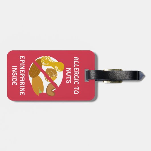 Nut Alert Bumble Bee Label Bagagelabel (Achterkant horizontaal)