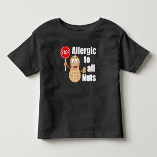 Nut Allergie Bewustmaking Peanut Waarschuwing Kinder Shirts