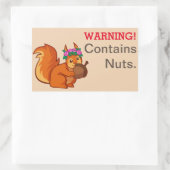 Nut Allergische waarschuwing Rechthoekige Sticker (Tas)