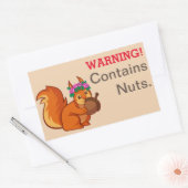Nut Allergische waarschuwing Rechthoekige Sticker (Envelop)
