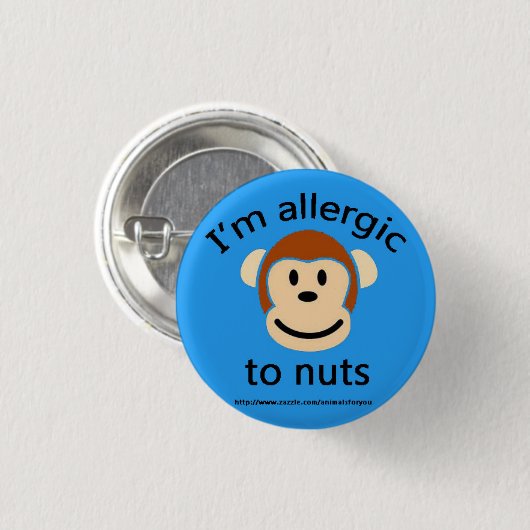 Nut Allergy Alert Ronde Button 3,2 Cm (Voorkant /achterkant)