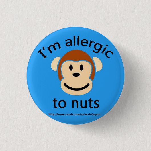 Nut Allergy Alert Ronde Button 3,2 Cm (Voorkant)