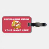 Nut Allergy Alert Shark Label voor Medische Uitrus Bagagelabel (Achterkant horizontaal)