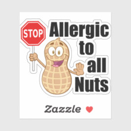 Nut Allergy Alert Sticker