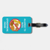 Nut Allergy Ladybug Medical Alert Bagagelabel (Achterkant horizontaal)